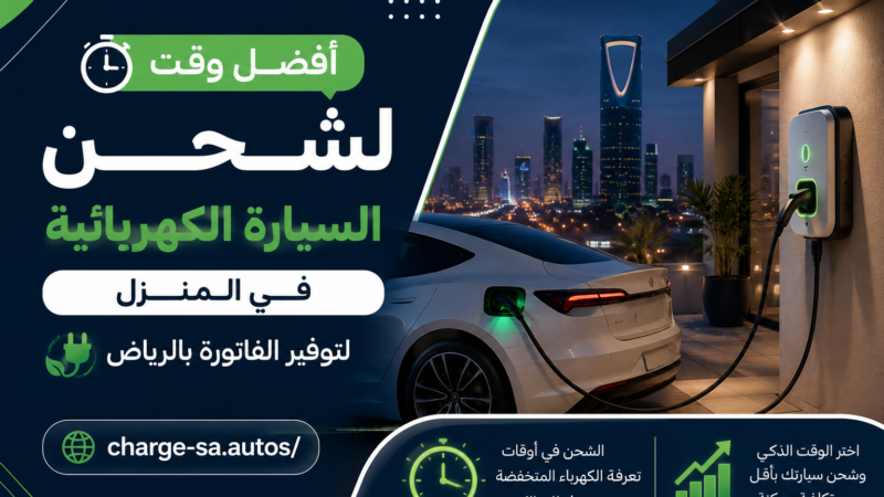 أفضل وقت لشحن السيارة الكهربائية في المنزل لتوفير الفاتورة بالرياض